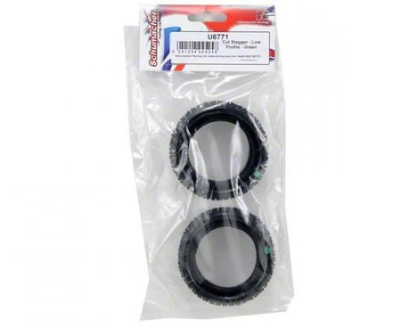 Schumacher Cut Stagger Low Profile Tyres - Green