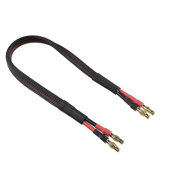 Corally Charge Lead 4 mm Banana Gold Connectors 14 Awg Ultra V+ Silicone Wire 30Cm 1Pc