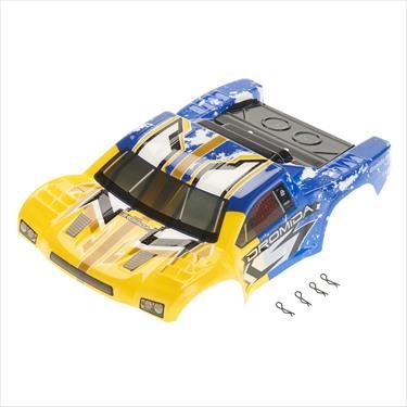 DROMIDA Body Printed with Decals Blue/Yellow Short Course V2