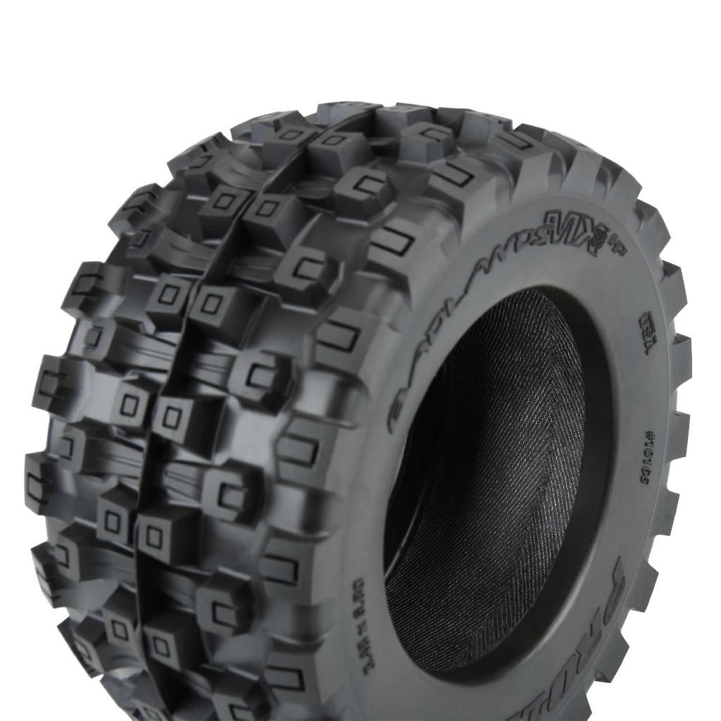 Proline 1/8 Badlands Mx38 Hp Belted F/R 3.8In Mt Mounted 17mm Blk Rai