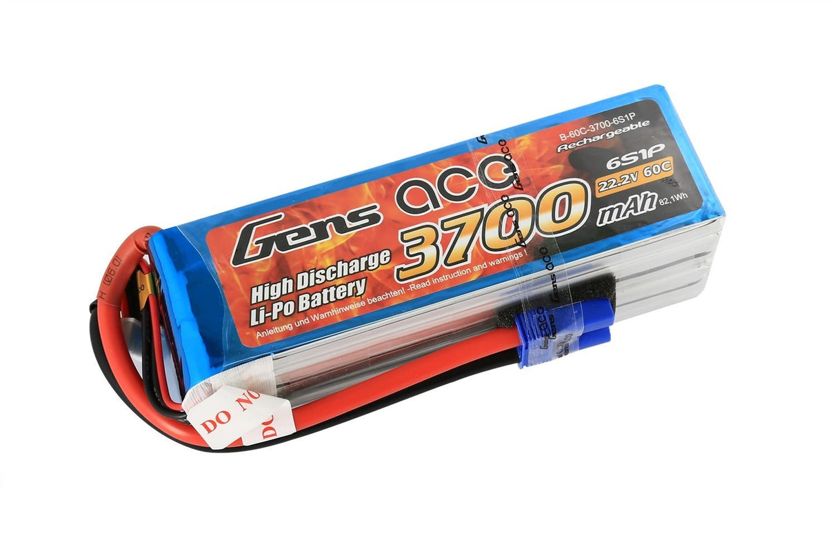 Gens Ace Li-Po 6S 22.2V 3700mAh 60C with EC5