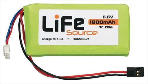 ELECTRIFLY Lifesource LiFe 6.6V 1900mAh 3C Tx/Rx U Connecter 4PK