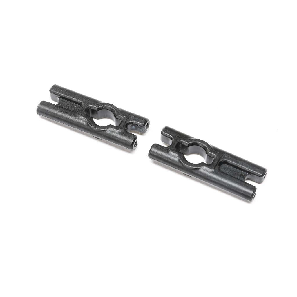 Losi Aluminum Body Mount Cross Bar, Black: Mini Lmt  (2)