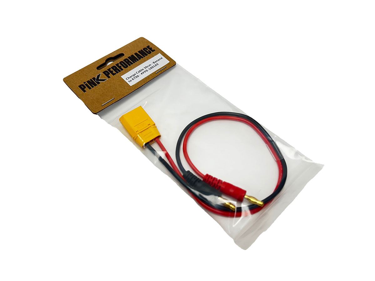 Pink Perforamnce Charge Cable 30Cm - Banana To Xt90