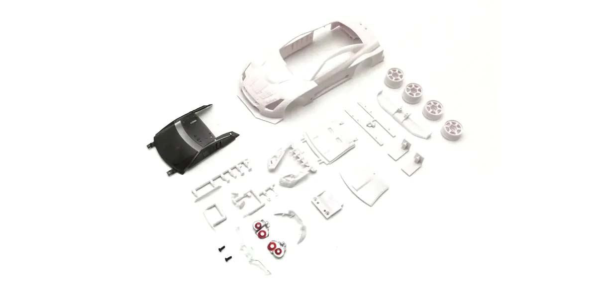 Bodyshell Nissan Gt-R Gt500 2008 Mini-Z + 2Wd Rims (White Body)