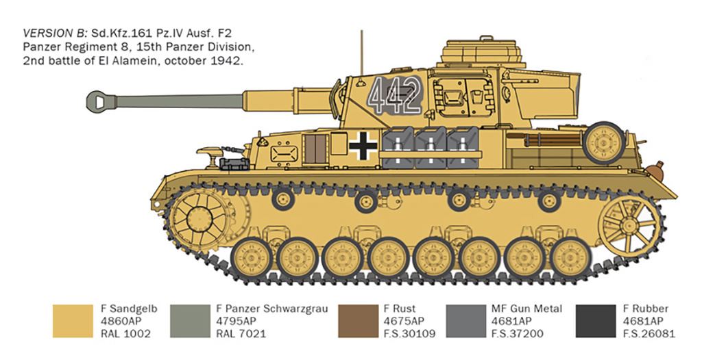 Italeri PZ IV F1/F2/G WITH AFRICA KORPS El Almn