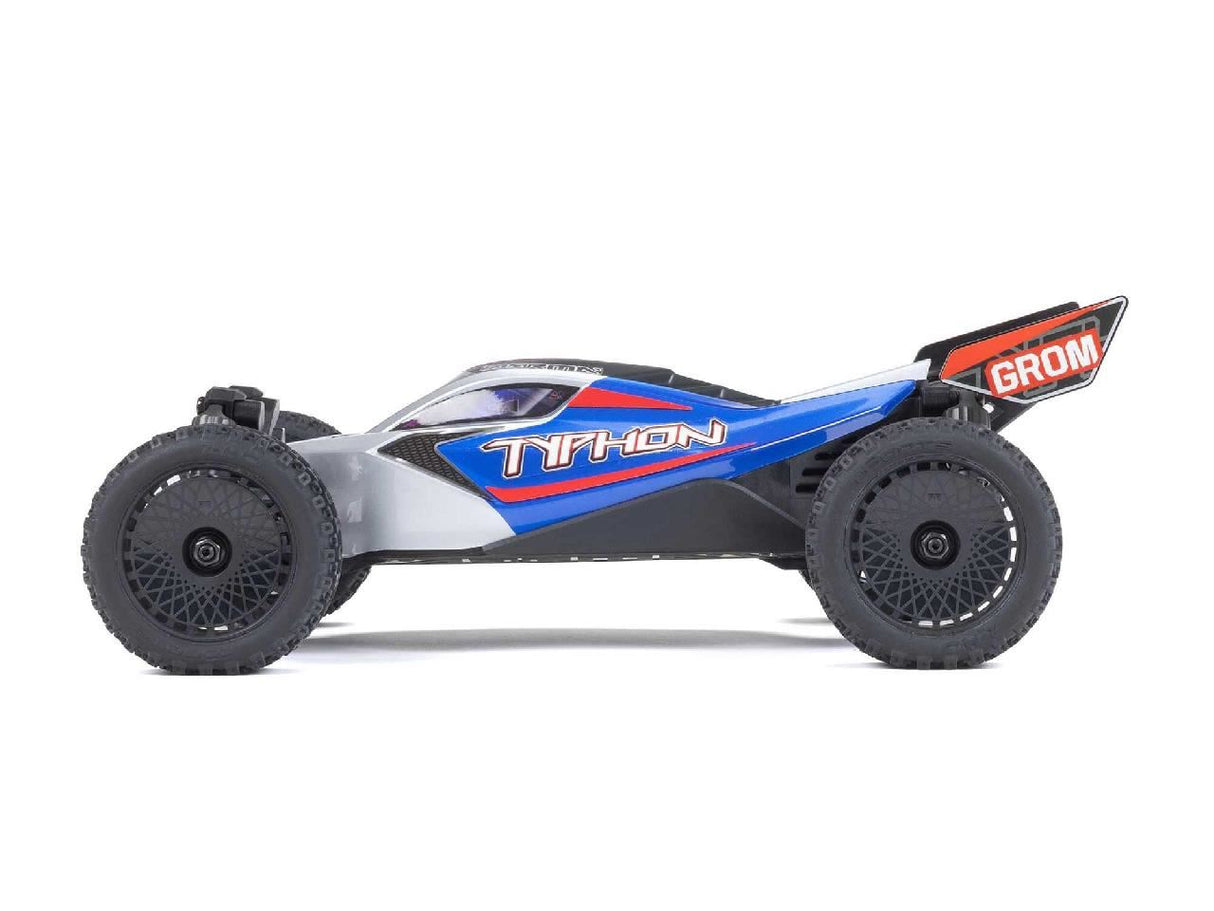 Arrma 1/18 Typhon GROM 4wd Smart RTR w/Lipo Batt/USB Chg Blue/Silv