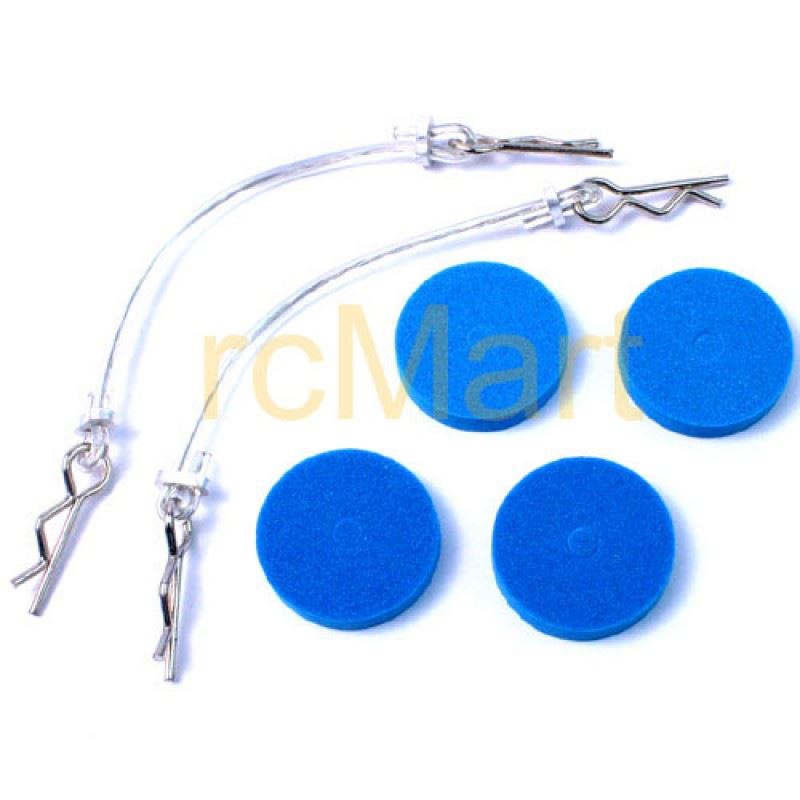 Yeah Racing Body Protect Sponge Pad (BU) with wire 75mm & clip set for all 1:10 cars