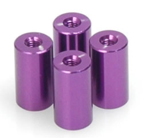 Schumacher Purple Alloy Spacer - M3x14 pk4