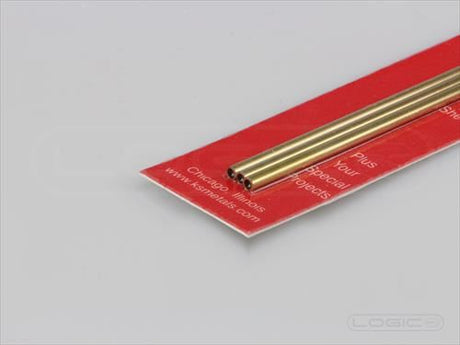 KS 300mm Thin Wall Brass Tube 2.5mm OD (Pk3) .225mm Wall