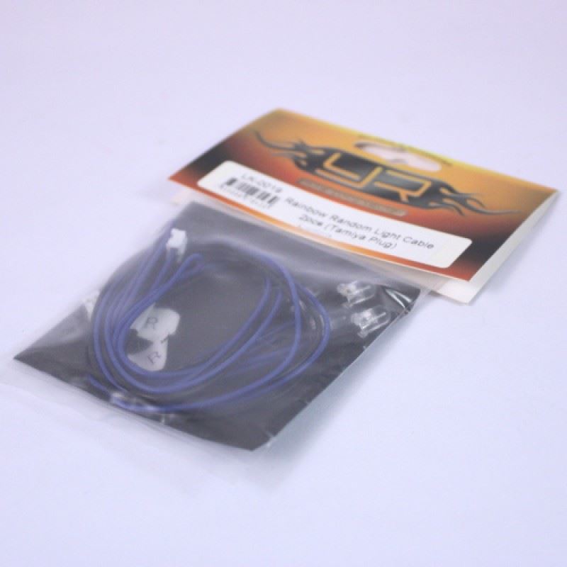 Yeah Racing 5mm Rainbow Random Light Cable 2pcs (Tamiya Plug)