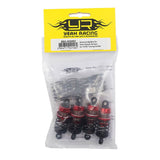 Yeah Racing Aluminum Big Bore Go 50mm Damper Set 4pcs for 1/10 RC Touring Car Red