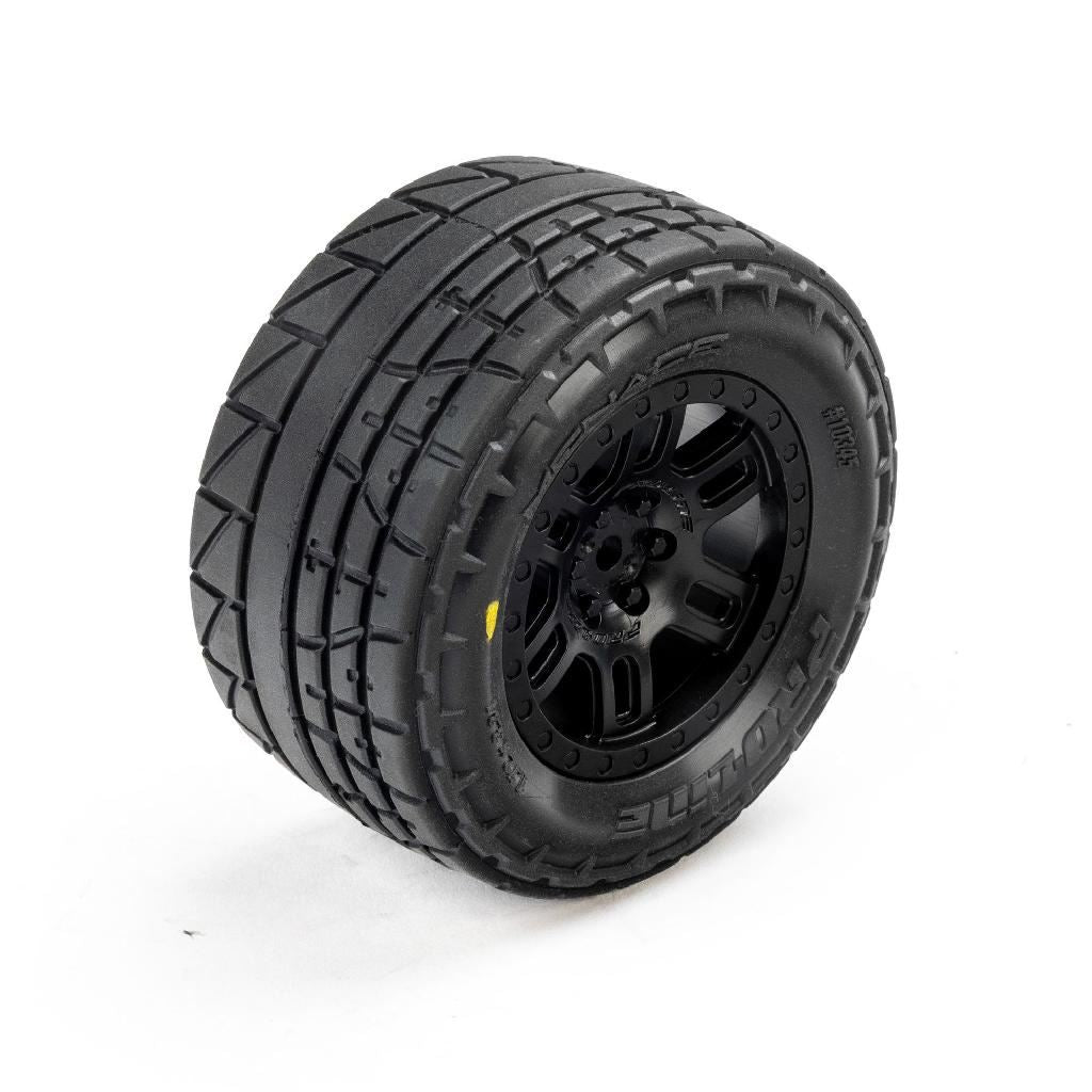 Pro-Line Menace Front/Rear Street Tires Mounted 12Mm Black Split Six