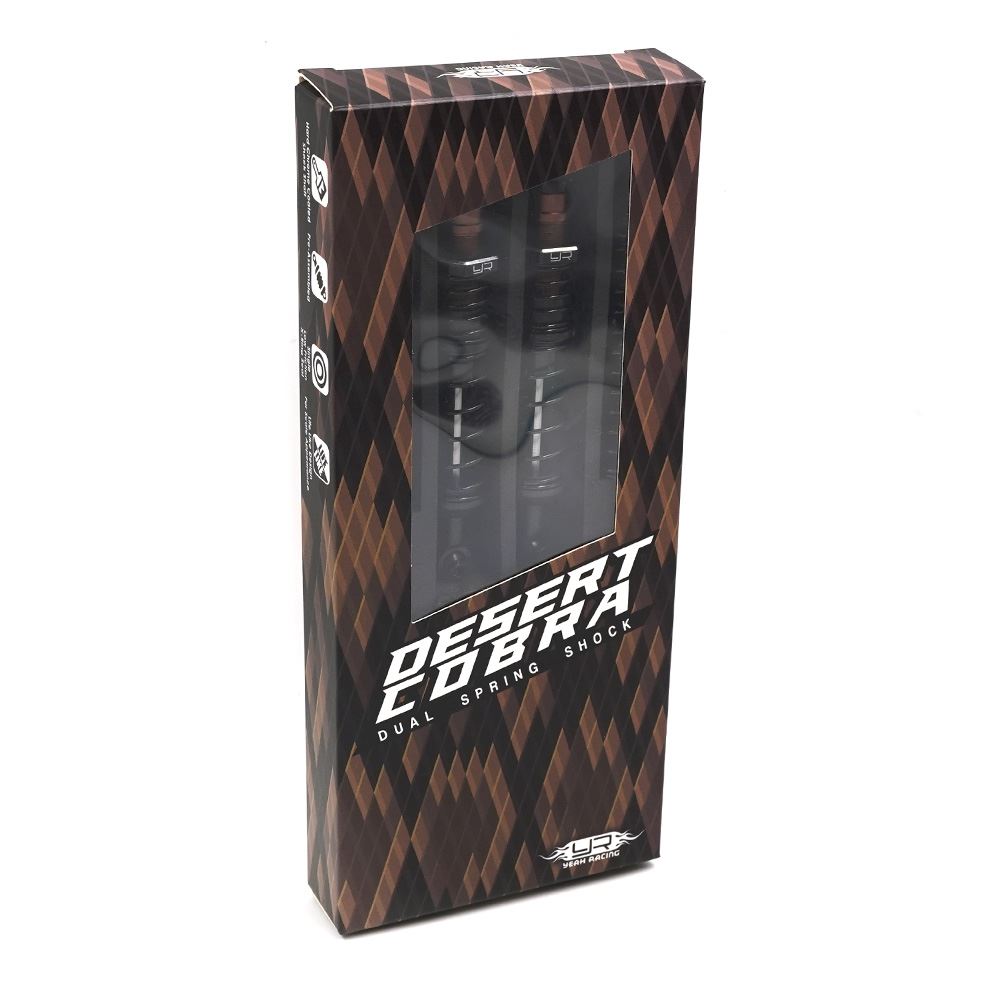Yeah Racing DESERT COBRA DUAL SPRING DAMPER PAIR BLACK FOR 1/10 RC OFFROAD