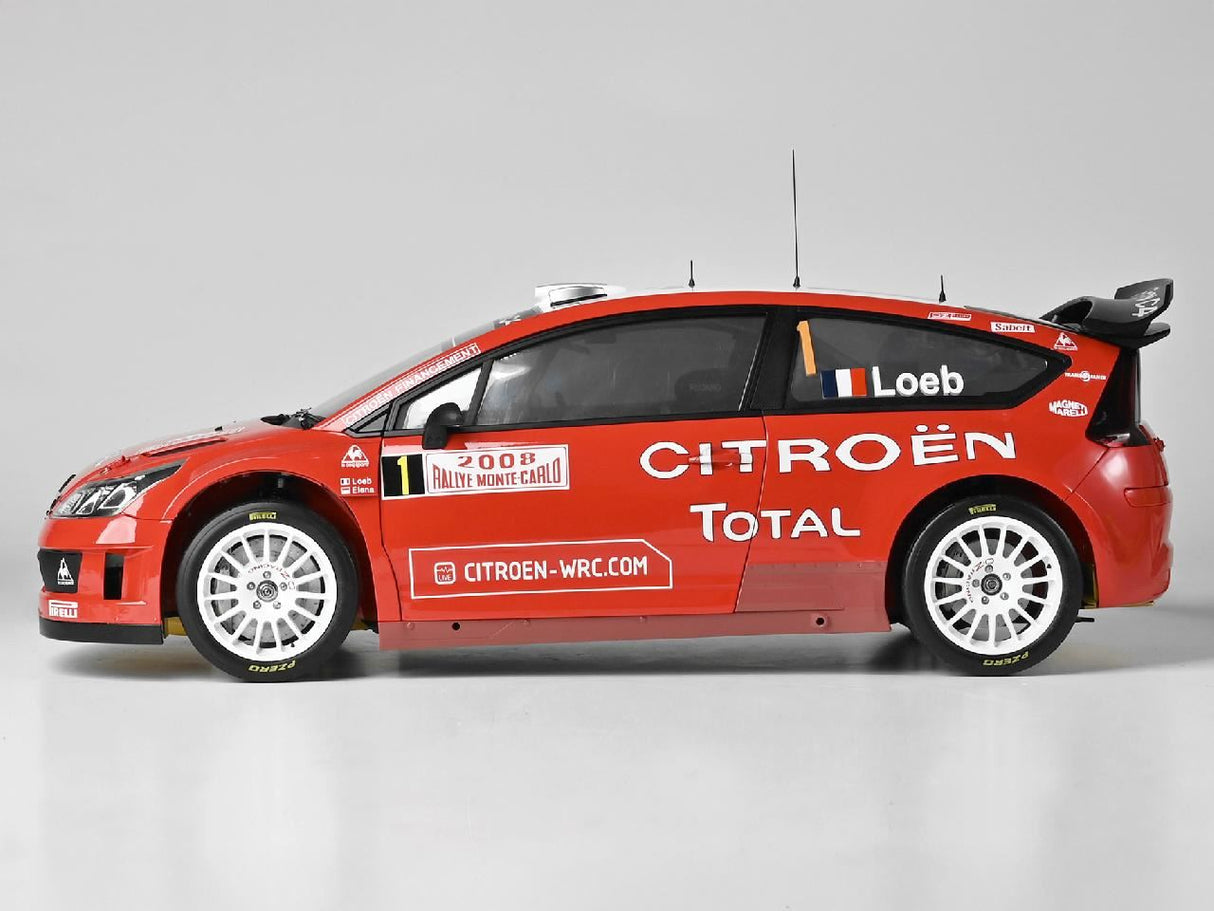 Ixo (Parent) Citroën C4 Wrc 2008 Red 1/8 Scale Full Metal Kit