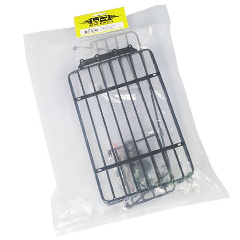 Yeah Racing Metal Roll Cage w /Luggage Tray & White Led Light For Jeep Wrangler Body