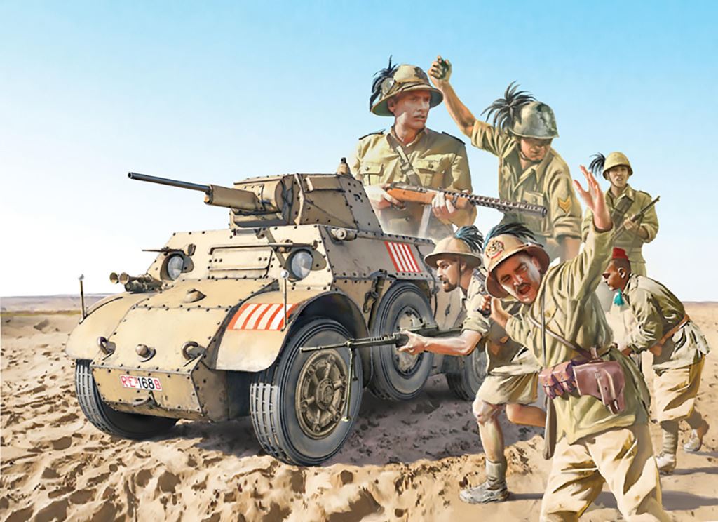 Italeri AB 41 with Bersaglieri Italien Infantry El Almn