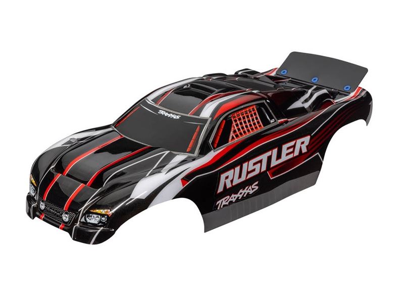 Traxxas Pre-Painted Rustler VXL Body - Red/Black