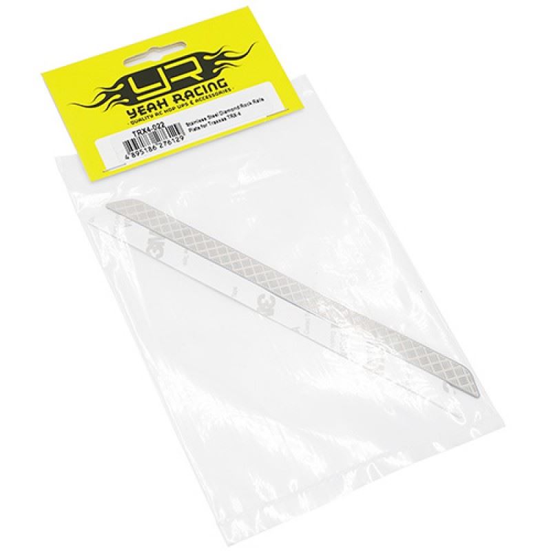Yeah Racing Stainless Steel Diamond Rock Rails Plate for Traxxas TRX-4