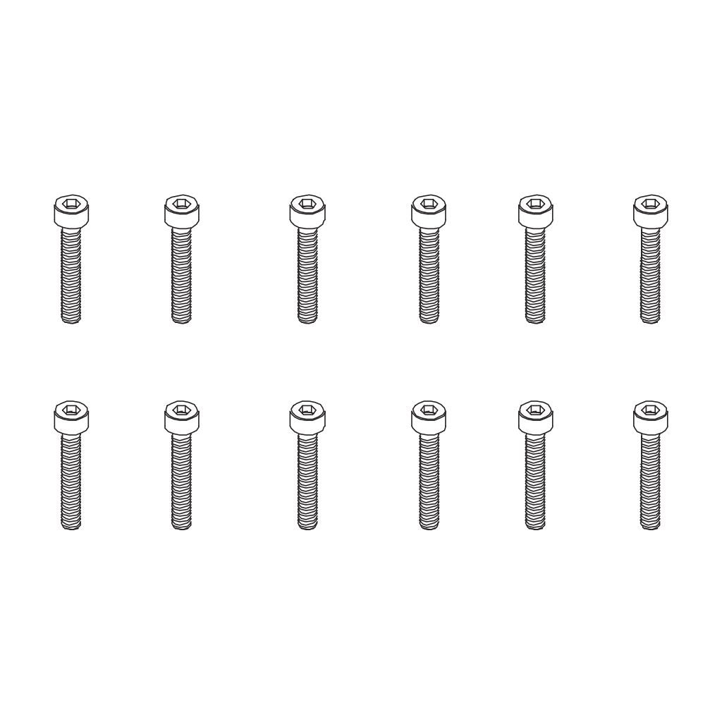 Pd Racing Hex Screw Hm2.5*10   12Pcs