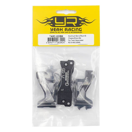 Yeah Racing Aluminum Servo Mount & Chassis Brace Set For Team Associated Rc10 4Wd