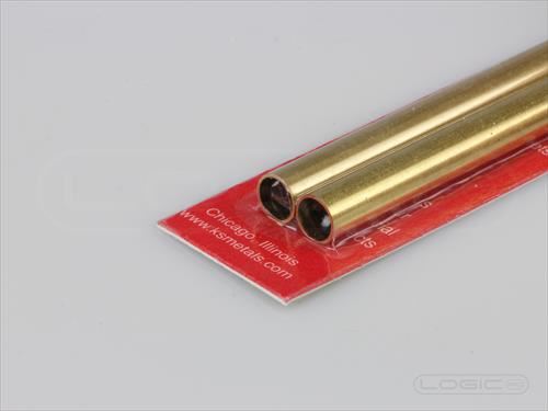 KS 300mm Round Brass Tube 8mm OD (Pk2) .45mm Wall