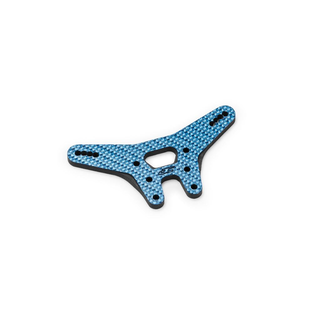Rc10B7 Carbon Fiber Rear Shock Tower - Blue