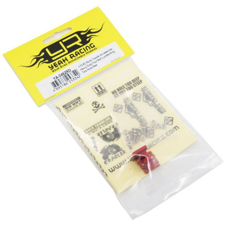 Yeah Racing 1/10 RC Rock Crawler Accessories Heavy Duty Four Bolt Lunette Ring Tow Hook Red