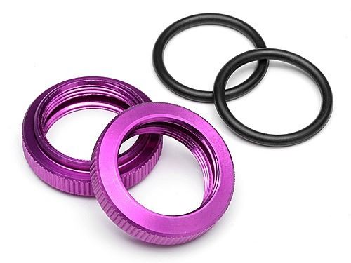 HPI Shock Adjuster Nut 20mm (Purple/2Pcs)