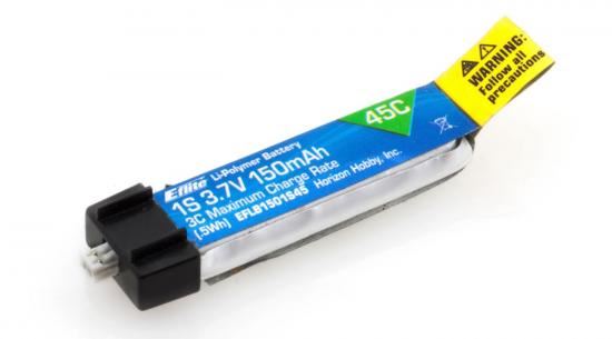 E-Flite 150mAh 1S 3.7V 45C LiPo Battery