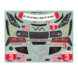 PRM 1/8 Chevrolet Corvette C7.R Clear Body: 1:8 GT (Long Wheelba