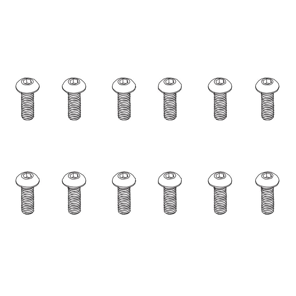 Pd Racing B Head Hex Screw Hm3*12   12Pcs