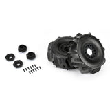 Proline Dumont Sand/Snow Tires Mounted On Raid Black 6X30 Removable