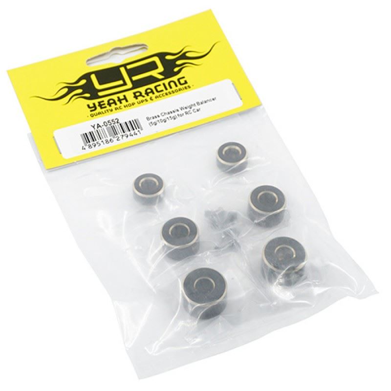 Yeah Racing Brass Chassis Weight Balancer 5g 10g 15g for RC Car