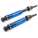 Yeah Racing HD Tool Steel Front Universal Drive Shafts for Traxxas 1/10 Slash Stampede 4X4 Blue