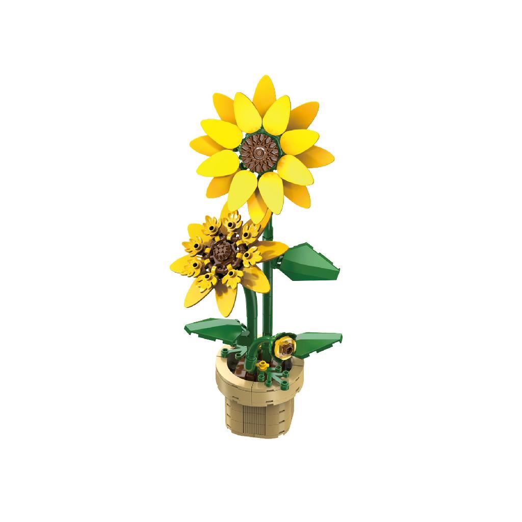 Cada Sunflower Building Block Planter - 187 Pcs