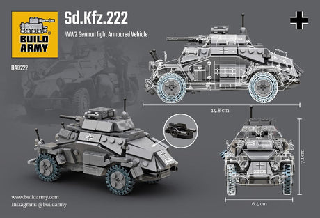 Build Army Sd. Kfz. 222 Armoured Vehicle