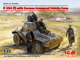 Icm P 204 (F) German Armoured Vehicle With 4 Crew Figures & Cat