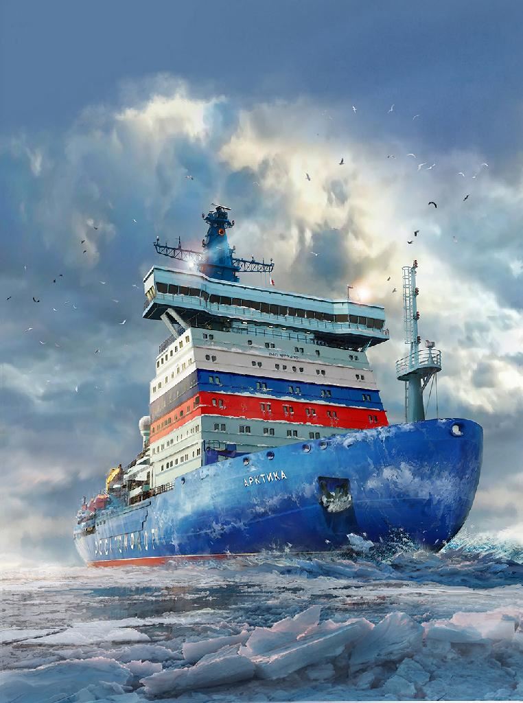 Zvesda inArktikain Russian Nuclear Icebreaker