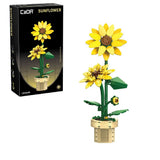 Cada Sunflower Building Block Planter - 187 Pcs