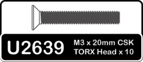 Schumacher Speed Pack - Torx M3x20mm Csk Hd