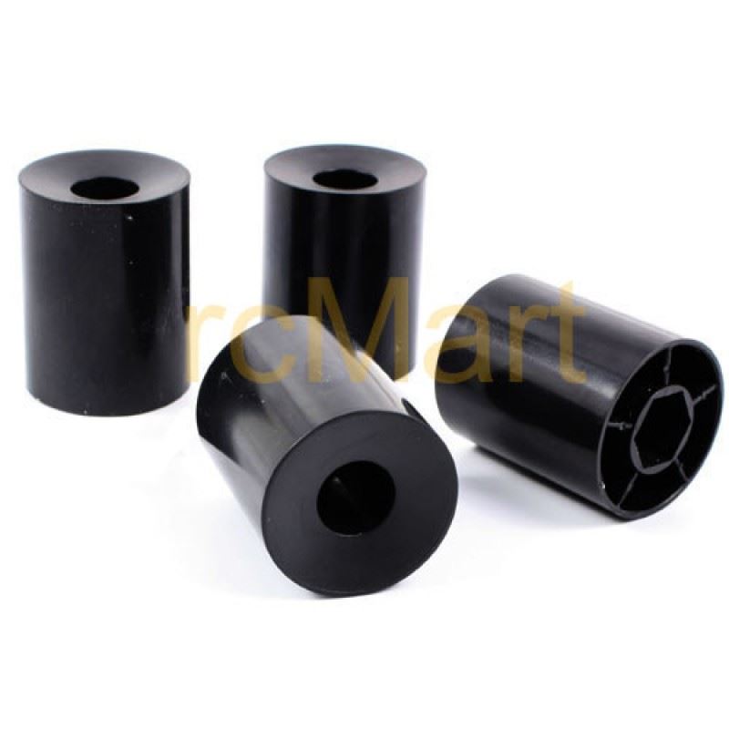 Yeah Racing F1 Rear Racing Dish Wheel Set (4pcs) Black for Tamiya F103