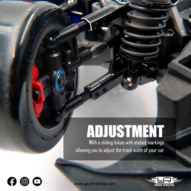 Yeah Racing Aluminum Adjustable Front Lower Arm Set For 4-Tec Rwd Drift