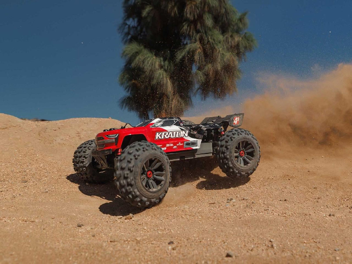 Arrma 1/10 Kraton 4x4 4S BLX Centre Diff Speed MT (Red)