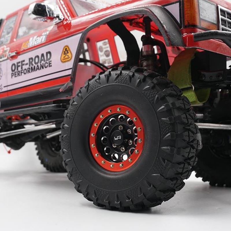 Yeah Racing 1.9 Aluminum CNC F-RG Beadlock Wheels For 1/10 Crawler 4pcs Blue