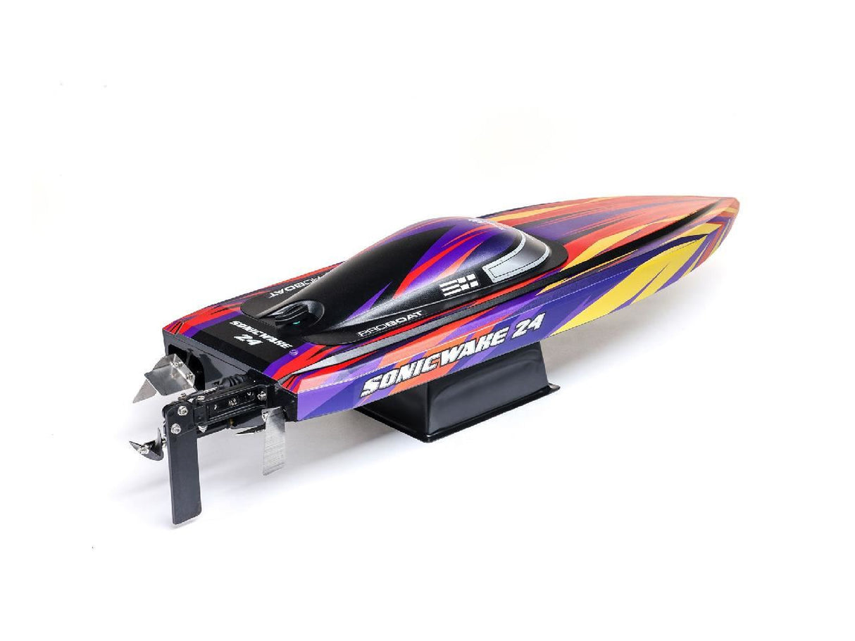 Proboat Sonicwake 24In Self-Righting Brushless Deep-V Rtr, Red