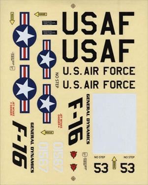 GPLANES Decals F-16 Falcon EDF ARF