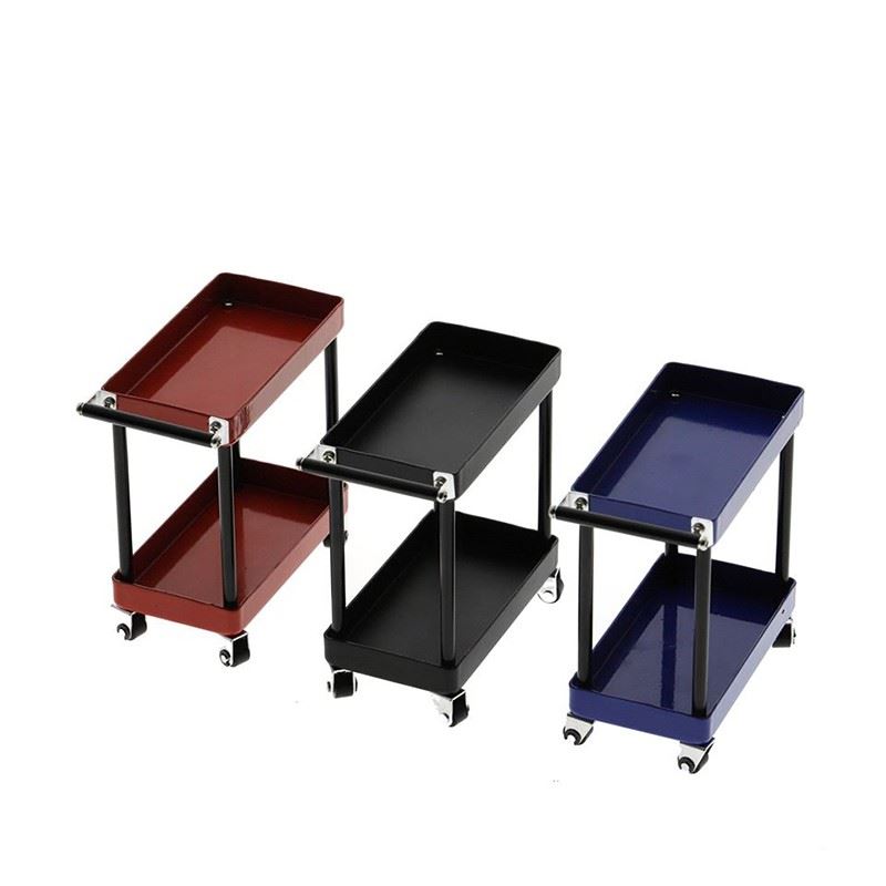 Yeah Racing 1/10 RC Accessory 2-Tiered Rolling Metal Handy Cart Red