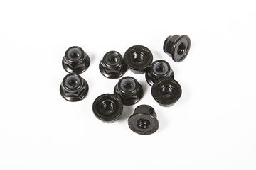 AXIAL Serrated Nylon Lock Nut Black 4mm (10)