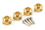 FASTRAX TRX-4 BRASS HEX WHEEL HUB (4)